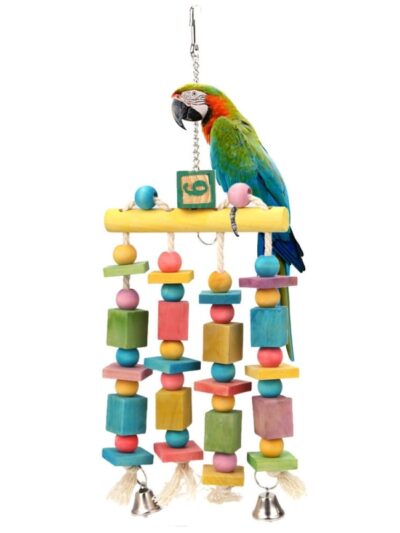 Acrylic Bird Chewing Toy with Bells