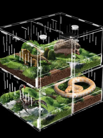 4 Grids Acrylic Pet Reptile Breeding Box