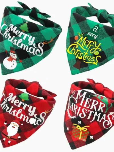 Double-Sided Cat and Dog for Christmas