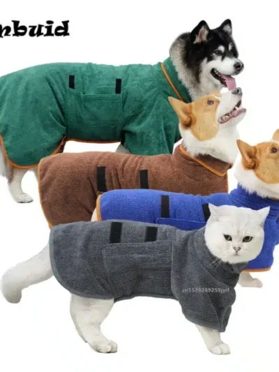 Super Absorbent Pet Microfiber Bathrobe