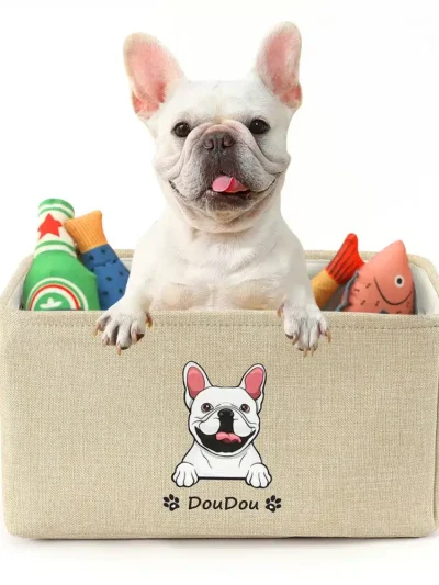 Personalized Dog Toy Basket