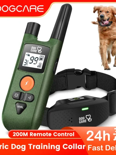 DOGCARE TC05 Digital Dog Training Collar Waterproof Rechargeable Remote Control Anti-Bark Pet Stop Shock Collar Electric Shocker