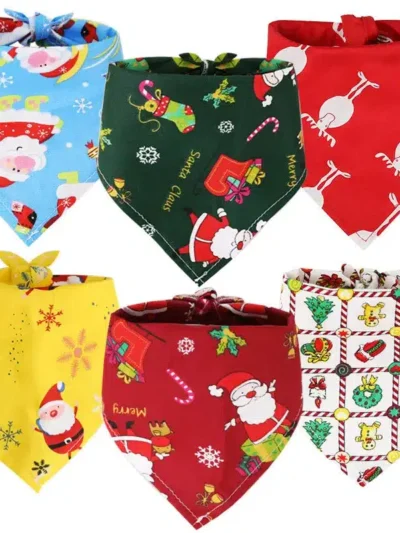 Christmas Triangle Dog and Cat Scarf