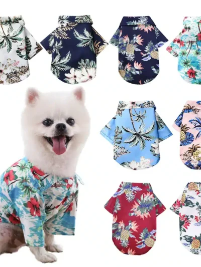 Hawaiian Style Leisure Dog Shirt