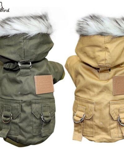 Winter Dog Coat with Hoodie