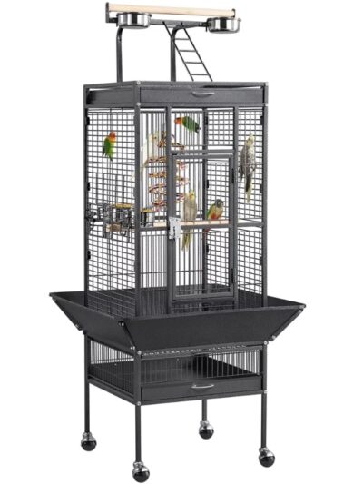 61.5inch Rolling Metal Bird Cage