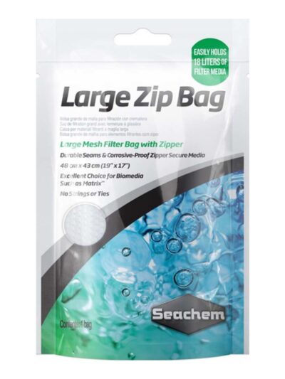 Seachem Laboratories Mesh Filter Bag with Zipper LG mesh, White, 1ea/19In X 17 in