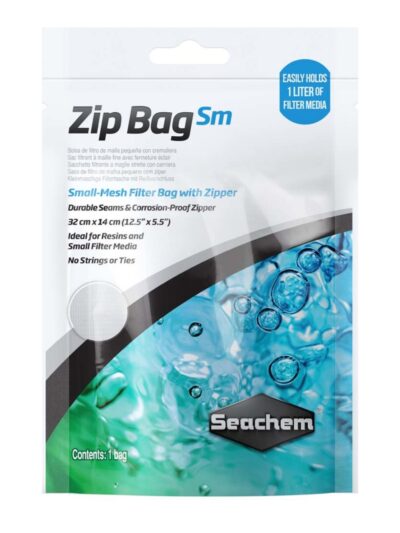 Seachem Laboratories Mesh Filter Bag with Zipper SM mesh, White, 1ea/12.5In X 5.5 in