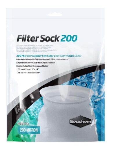 Seachem Laboratories Welded Filter Sock with Plastic Collar White, 1ea/7In X 16 in, LG
