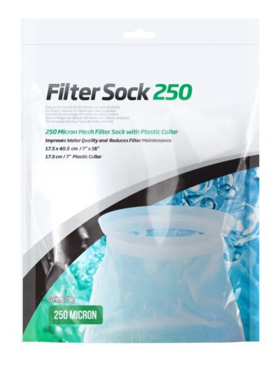Seachem Laboratories Mesh Filter Sock with Plastic Collar White, 1ea/7In X 16 in, LG