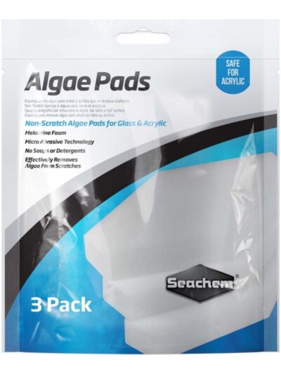 Seachem Laboratories Algae Pad for Glass Acrylic Aquariums White, 1ea/25 mm, 3 pk