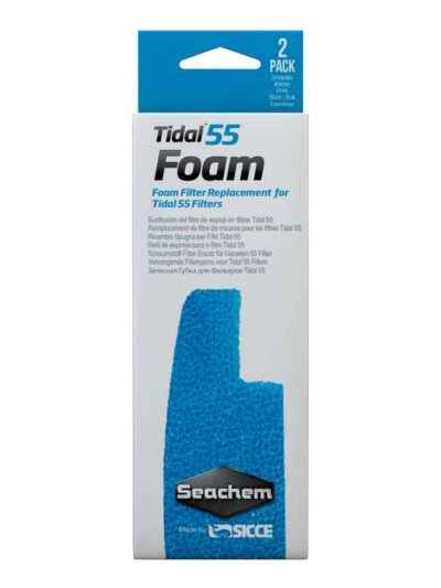 Seachem Laboratories Tidal Foam Sponge For Tidal 55 Filters, Blue, 1ea/2 pk