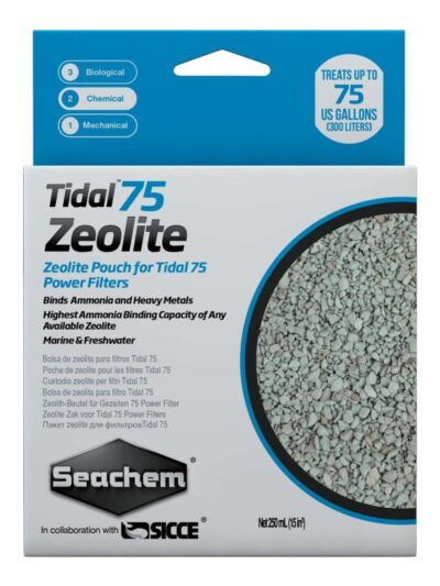 Seachem Laboratories Tidal Zeolite Ammonia and Heavy Metals Binding Media 1ea/250 ml
