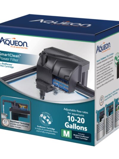 Aqueon SmartClean Power Filter with EcoRenew Filter Cartridge 1ea/1020 gal