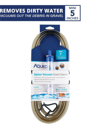 Aqueon Aquarium Siphon Vacuum Gravel Cleaner No Bulb, 1ea/Mini 5 in
