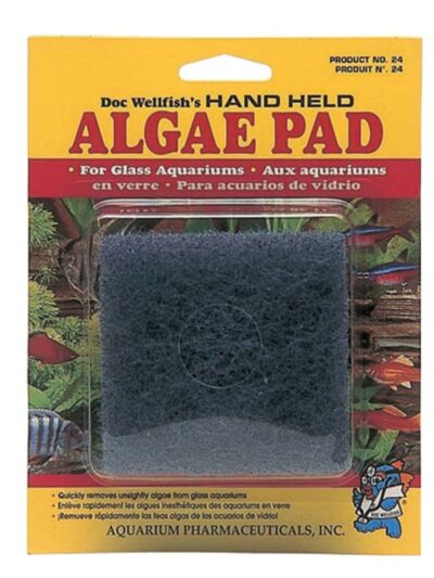 API Doc Wellfish's Hand Held Algae Pad For Glass, 1ea