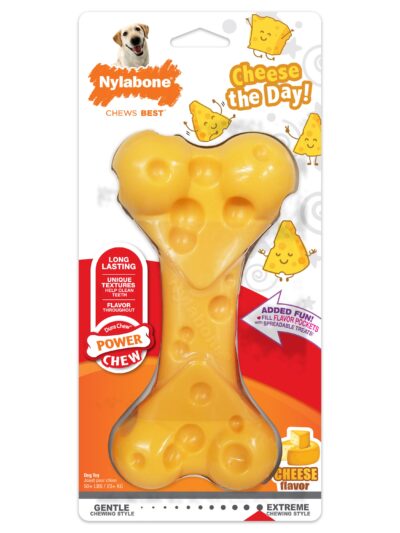 Nylabone Power Chew Cheese Dog Toy Cheese, 1ea/XL/Souper 50 Lbs. 1 ct