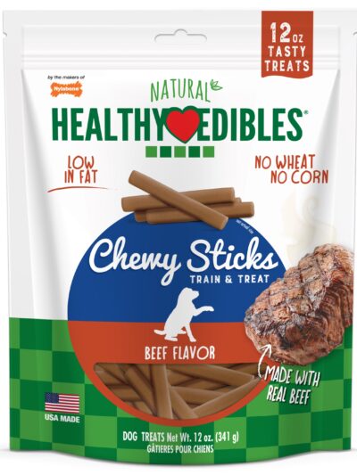 Nylabone Healthy Edibles Chewy Dog Treat Sticks Beef 1ea/12 oz