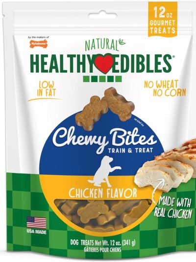 Nylabone Healthy Edibles Chewy Bites Soft Dog Treats Chicken 1ea/12 oz