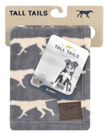 Tall Tails Dog Icon Blanket Charcoal 20 x 30