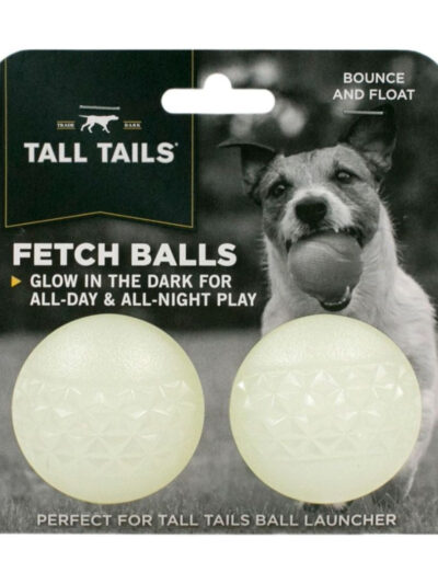 Tall Tails Dog Fetch Balls Glow In The Dark 2 Pack