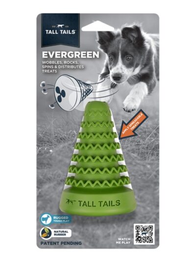 Tall Tails Dog Natural Rubber Evergreen 4in.