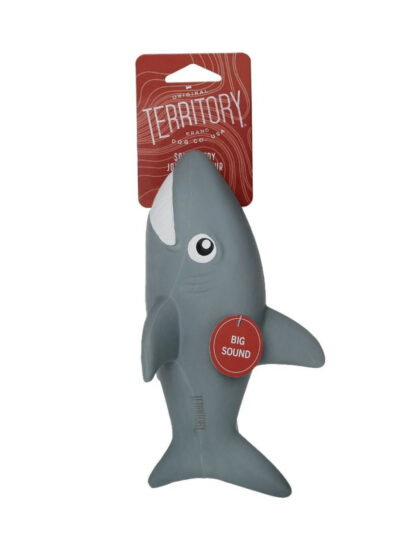 Territory Dog Latex Squeaker Shark 8.8 Inch