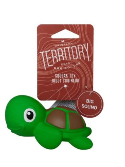 Territory Dog Latex Squeaker Turtle 4.7 Inch