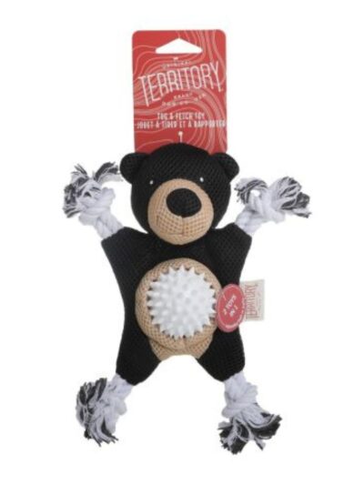 Territory Dog Toy 2 In 1 Black Bear 9 Inch