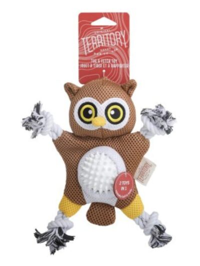 Territory Dog Toy 2 In 1 Owl 10 Inch