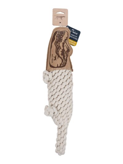 Tall Tails Dog Natural Leather & Rope Crunch Crocodile, 2in.