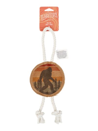 Territory Dog Natural Leather Color Bigfoot Tug Toy 14in.