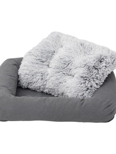Tall Tails Dog & Cat Grey All In One Bed, 28" x  22"