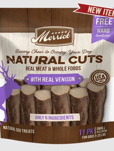 Merrick Dog Natural Cut Venison Small Chew 11 Count
