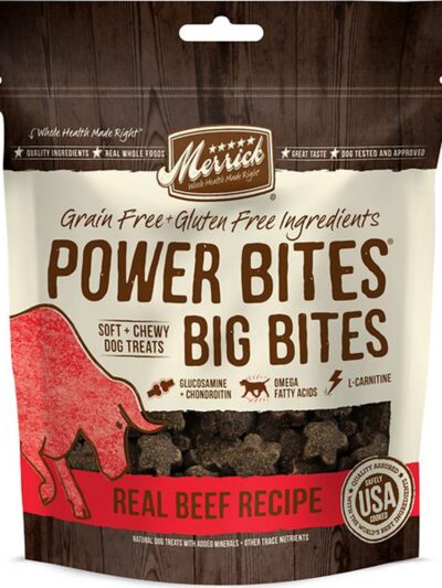 Merrick Dog Power Bites Big Beef 6oz.