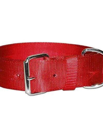 Omni Pet Bravo 2 Ply Nylon Dog Collar Red 2 x 21in.