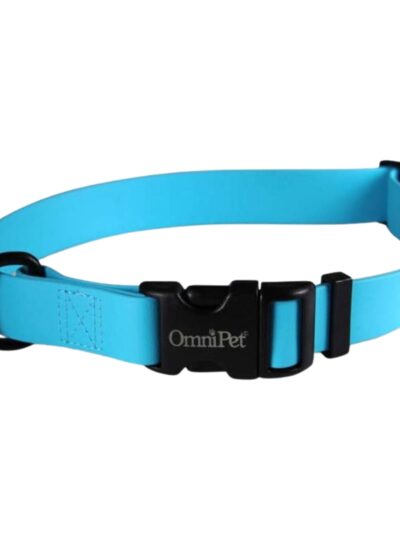 Omni Pet Carnival Biothane Dog Collar Light Blue 3/4 x 14 x 20in.