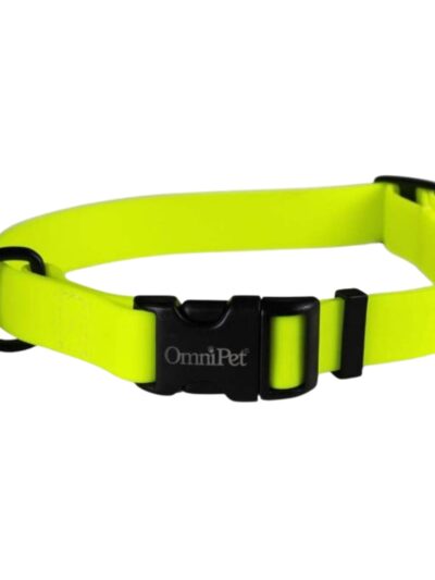 Omni Pet Carnival Biothane Dog Collar Neon Yellow 3/4 x 14 x 20in.