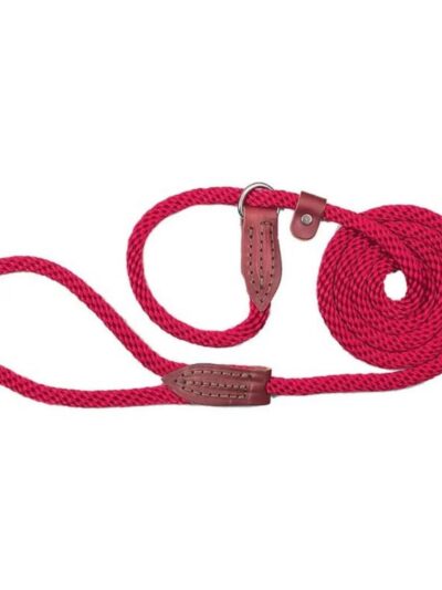 Omni Pet British Slip Loop Rope Leads For Dogs Red 6ft.