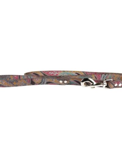Omni Pet Leather Paisley Dog Leash Chocolate 1/2in. x 4ft.