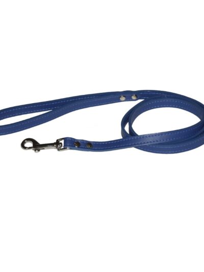 Omni Pet Leather Dog Leash Blue 3/4 in. x 4 ft.