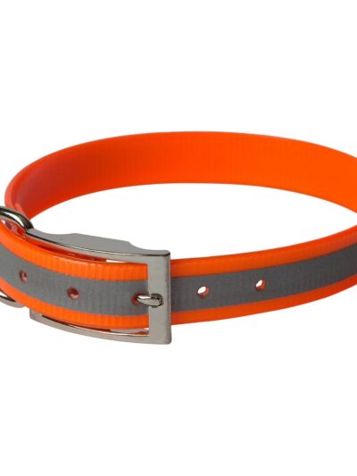 Omni Pet Sunglo Reflective Dog Collar Orange  1 x 23in.