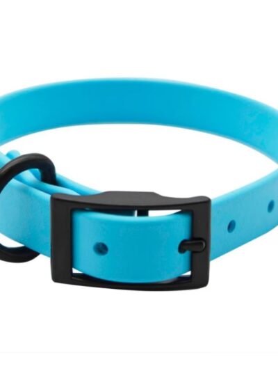 Omni Pet Zeta Biothane Dog Collar with Blk Hardware Light Blue 1 x 22in.