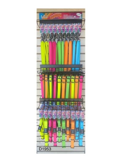 Omni Pet Carnival Biothane Dog Lead/Collar Display Assorted 100 Pc