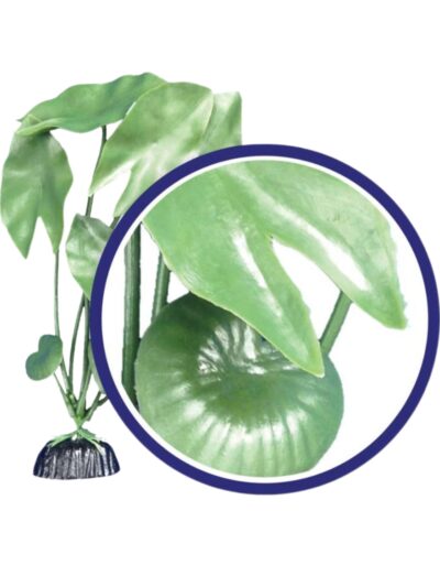 Weco Products Freshwater Series Tiger Lotus Aquarium Plant Green, 1ea/9 in