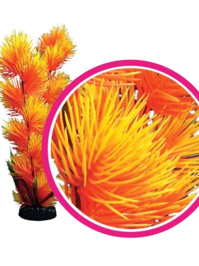 Weco Products Dream Series Pom Pom Aquarium Plant Orange, 1ea/12 in