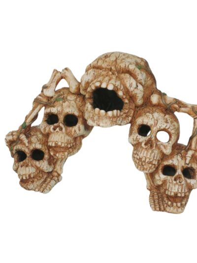 Weco Products Wecorama Catacombs Skull Bridge Aquarium Ornament Brown, 1ea
