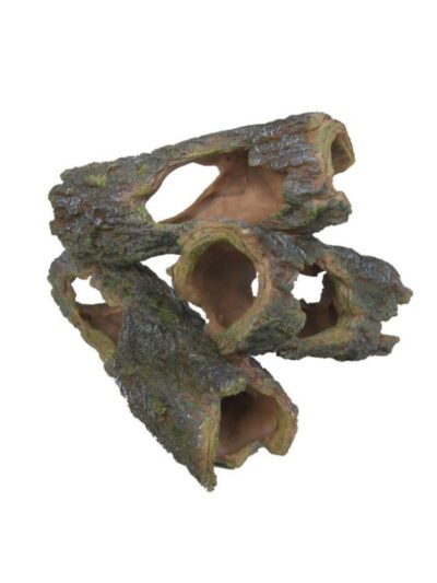 Weco Products Wecorama Sleepy Hollows Mossy Log Pile Terrarium Ornament Brown, Green, 1ea