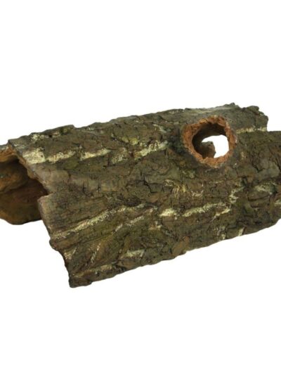 Weco Products Wecorama Sleepy Hollows Silver Pine Bark Lodge Terrarium Ornament Brown/Green, 1ea/XL