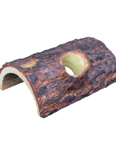 Weco Products Wecorama Sleepy Hollows Giant Pine Bark Lodge Terrarium Ornament Brown/Yellow, 1ea/MD